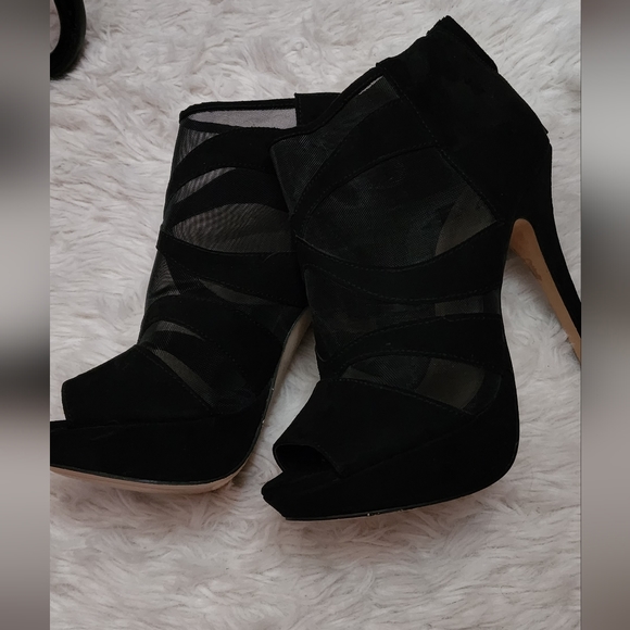 Mix No. 6 Shoes - Mesh Black Heels